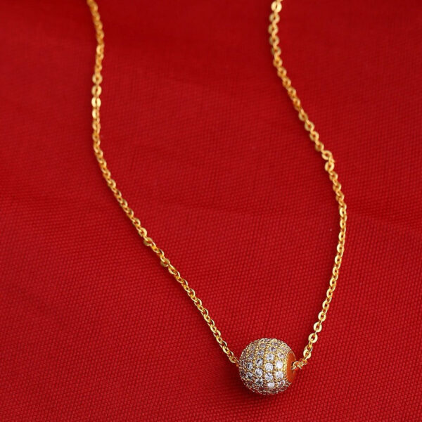 Dailywear Round Golden Ball Necklace - Abdesignsjewellery