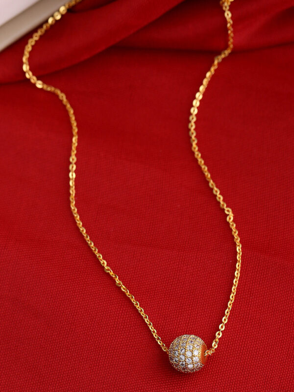 Dailywear Round Golden Ball Necklace - Abdesignsjewellery