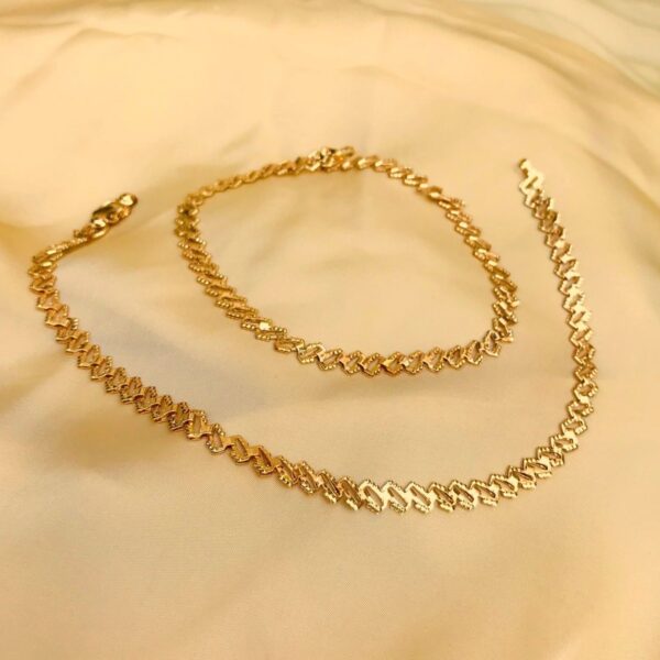 ABSTRACT HIGH QUALITY GOLD PLATED ANKLET - Abdesignsjewellery