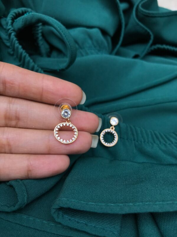 Dailywear Round American Diamond Stud Earring - Abdesignsjewellery