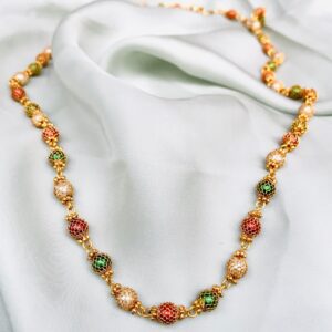 Long Multicolour Round Mala - Abdesignsjewellery